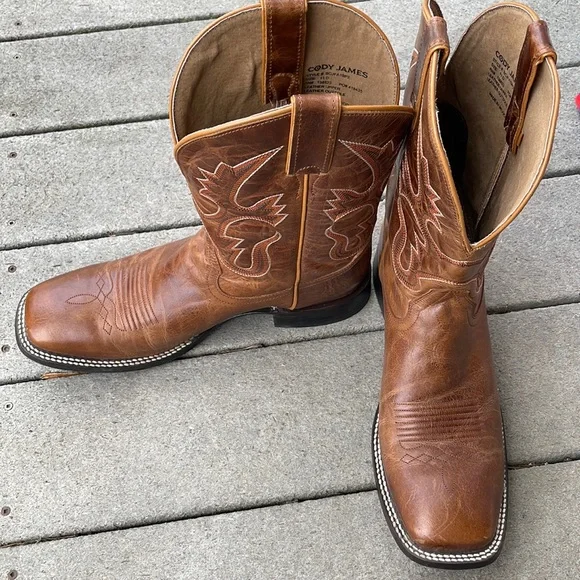 Shoes | Cody James Mens Tan Western Boots Square Toe | Poshmark display picture 1